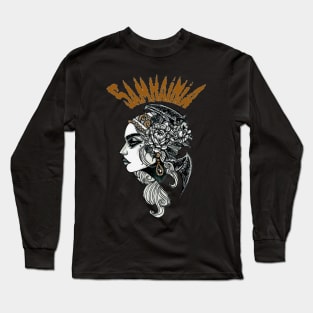 Gothic Lady Face 2 Long Sleeve T-Shirt